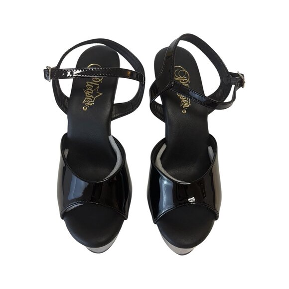 Pleasers Aspire Platforms Black & Clear (7) - Picture 2 of 3
